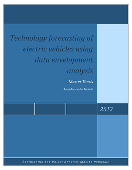 Technology Forecasting of Electric Vehicles Using Data Envelopment Analysis