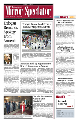 Erdogan Demands Apology from Armenia Hürriyet Daily News