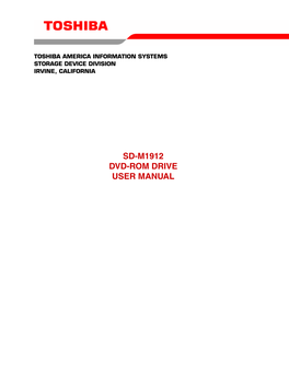 Sd-M1912 Dvd-Rom Drive User Manual