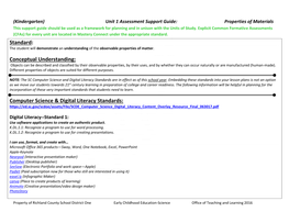 Computer Science & Digital Literacy Standards