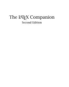 The Latex Companion