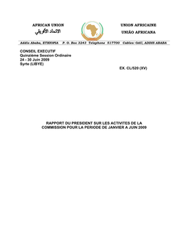 African Union Union Africaine União Africana Conseil