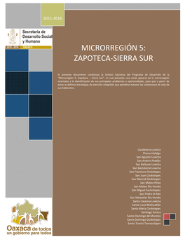 Microrregión 5: Zapoteca-Sierra Sur 1