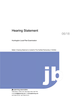 Matter 3 Hearing Statement on Behalf of the Fairfield Partnership (1140352)