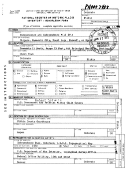 (Ffmjft? STTE: Form 10-300 UNITED STATES DEPARTMENT of the INTERIOR (Rev