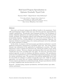 Rule-Based Program Specialization to Optimize Gradually Typed Code