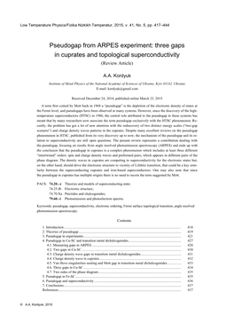 Pseudogap from ARPES Experiment: Three Gaps in Cuprates and Topological Superconductivity (Review Article)