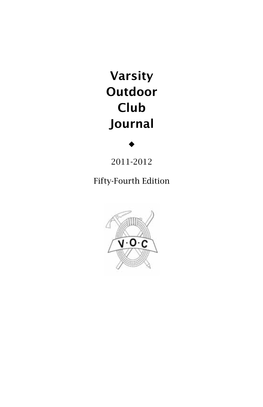 Varsity Outdoor Club Journal