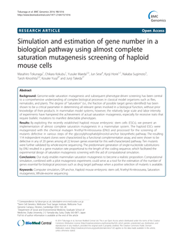 Simulation and Estimation of Gene Number in a Biological Pathway