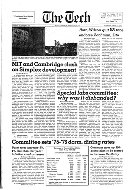 S It Disbanded ? the Committee Claims a Cam-- MIT's Guidelines for Develop- by Norman D