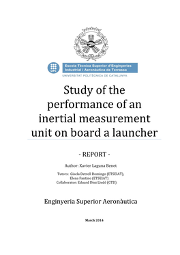 Study of the Performance of an Inertial Measurement Unit on Board a Launcher