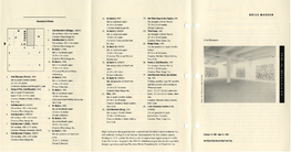 Exhibition Brochure, Brice Marden, Cold Mountain.Pdf