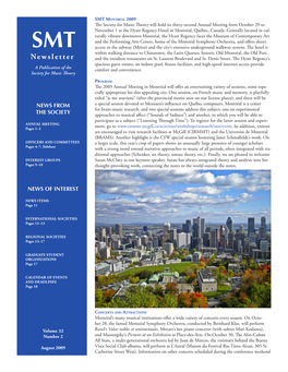 Newsletters, Preliminary Programs, and Other Materials, SMT Newsletter to Save on Postage and Duplication Costs