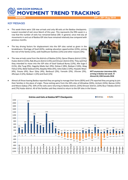 MOVEMENT TREND TRACKING BAIDOA 24Th – 30Th Aug 2018