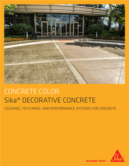 Sika Decorative Concrete Brochure