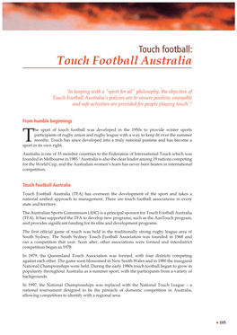 Touch Football Australia