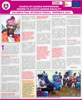 Church of Uganda Empowering Women to Achieve Gender Equality