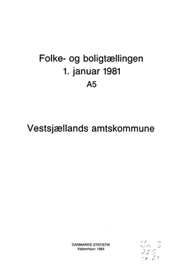 Folke- Og Boligtællingen 1. Januar 1981