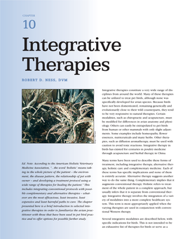 Integrative Therapies ROBERT D