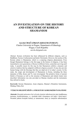 An Investigation on the History and Structure of Korean Shamanism