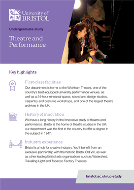 Theatre and Performance