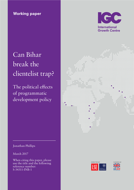 Can Bihar Break the Clientelist Trap?