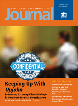 February 2016 NYSBA Journal