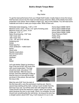 Build a Simple Torque Meter