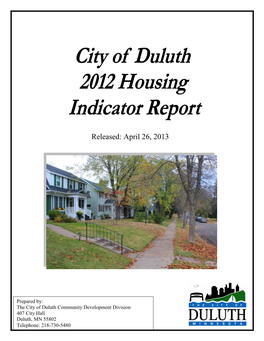 2012 Housing Indicator Report Summary