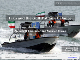 Iran and the Gulf Military Balance IFINREV5 3.10.16