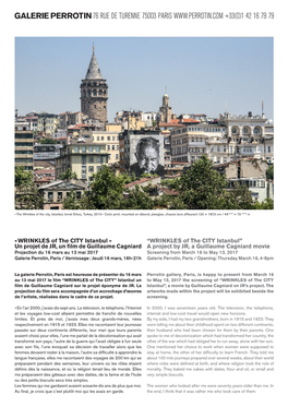 WRINKLES of the CITY Istanbul » Un Projet De JR, Un Film De Guillaume