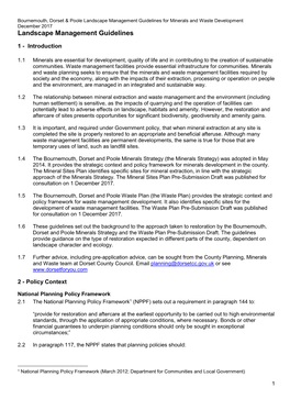 Landscape Management Guidelines for Minerals and Waste Development December 2017 Landscape Management Guidelines