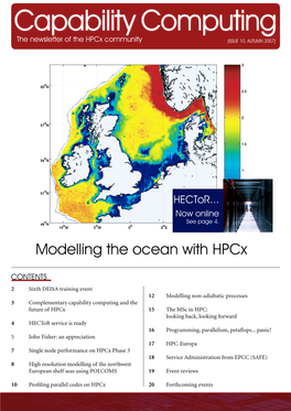 Capability Computing the Newsletter of the Hpcx Community [ISSUE 10, AUTUMN 2007]