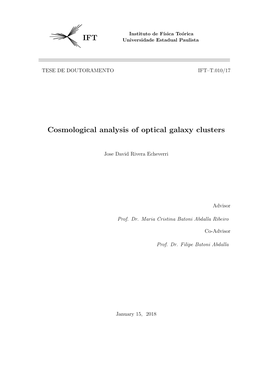 IFT Cosmological Analysis of Optical Galaxy Clusters