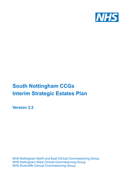 South Nottingham Ccgs Interim Strategic Estates Plan Page 2 of 27