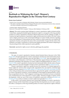 Women's Reproductive Rights in the Twenty-First Century