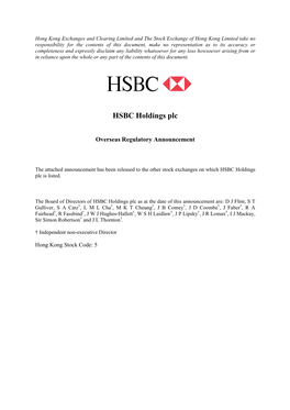 HSBC Holdings Plc