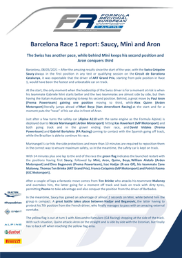 Press Release – Formula Regional by Alpine – Barcelona