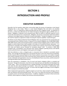 Section 1 Introduction and Profile