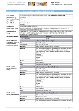 CTRI Trial Data