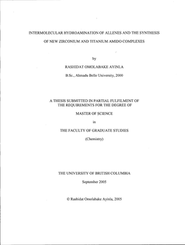 Intermolecular Hydroamination of Allenes and the Synthesis