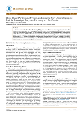 Three Phase Partitioning System, an Emerging Non