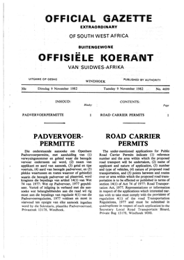 Official Gazette Offisiele Koerant