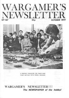 WARGAMER's NEWSLETTER NO 187 35 P OCTOBER 1977