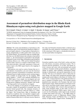 Assessment of Permafrost Distribution Maps in the Hindu Kush Himalayan Region Using Rock Glaciers Mapped in Google Earth