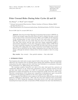 Polar Coronal Holes During Solar Cycles 22 and 23