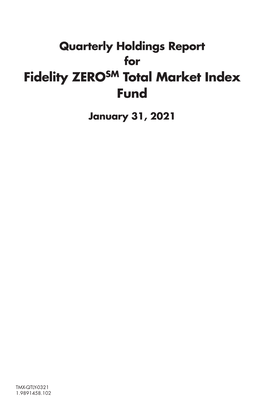 Fidelity ZEROSM Total Market Index Fund
