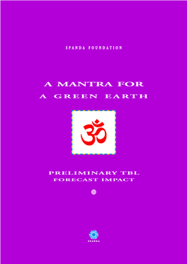 A Mantra for a Green Earth | TBL Forecast Impact