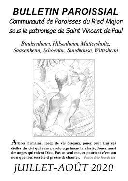 BULLETIN PAROISSIAL Communauté De Paroisses Du Ried Major Sous Le Patronage De Saint Vincent De Paul