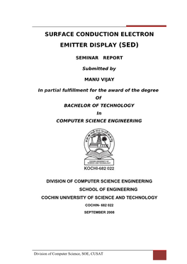 Surface Conduction Electron Emitter Display 2008